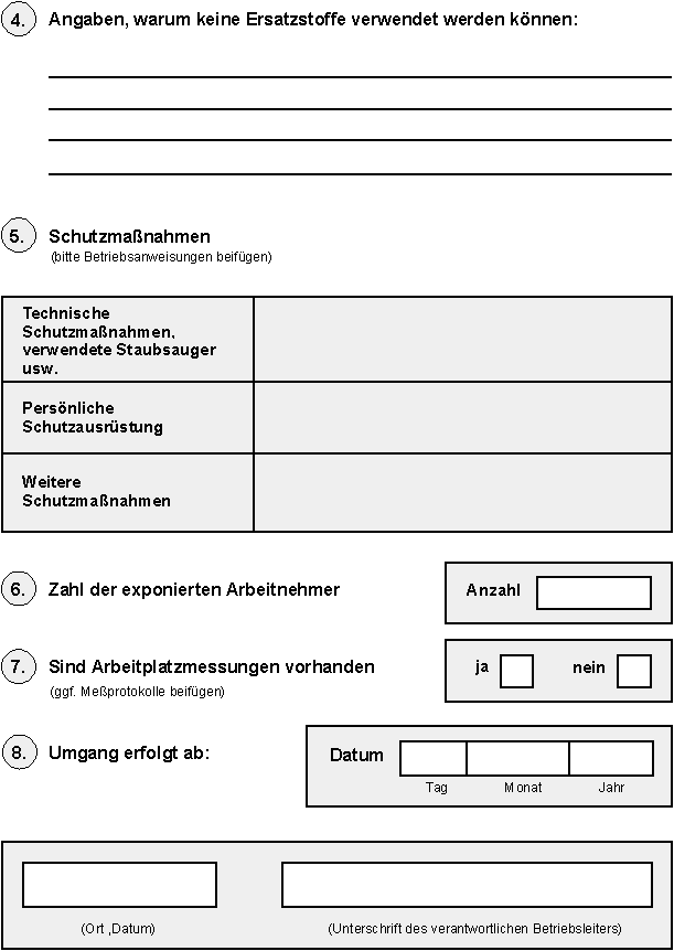 Anlage 3 der TRGS 521